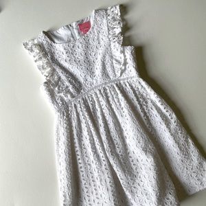 Girls Lilly Pulitzer white eyelet dress- size 7
